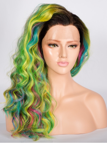 Grace Rainbow Color Synthetic Lace Front Wigs Raywigs