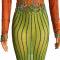 Orange & Green Rhinestone Dress