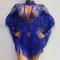 Blue Diamond Drag Fringe Bodysuit