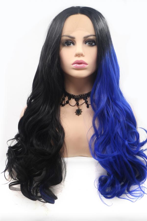 Kylie- Half Purple Half Black - Wigs - Raywigs