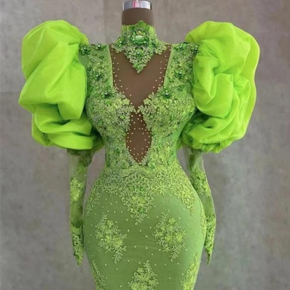 Fluorescent Green Customize Dress - Daily New In - Raywigs