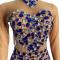 Blue Rhinestones Dress