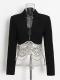 Black Rhinestone Chain Suit