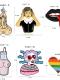 Explicit LGBT Pride Cartoon Enamel Pin (Various Designs)