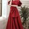 Red Silky Long Dress