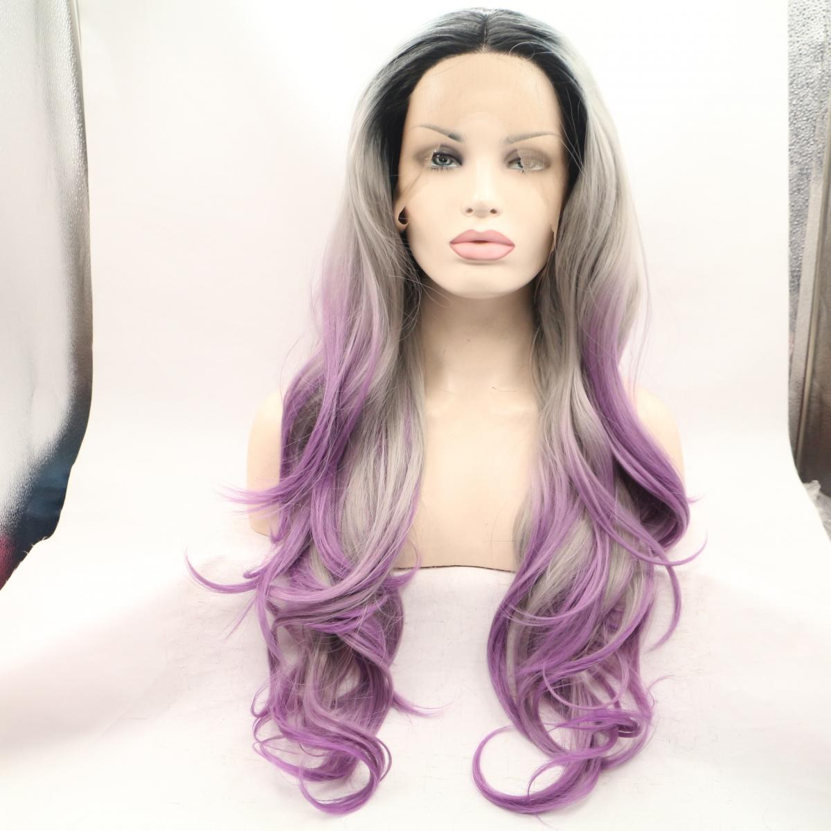 Kylie Hairstyle Purple Synthetic Lace Front Wigs for Women Best