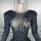 Full Black Rhinestone Dress